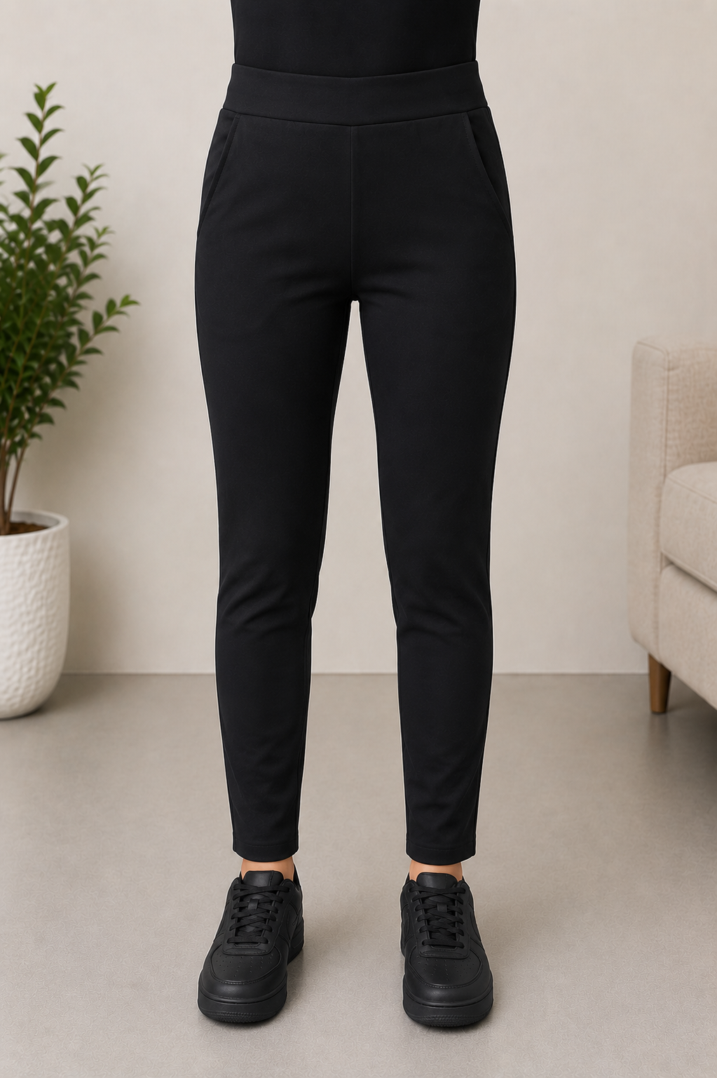 Girls black Slim Fit Pant